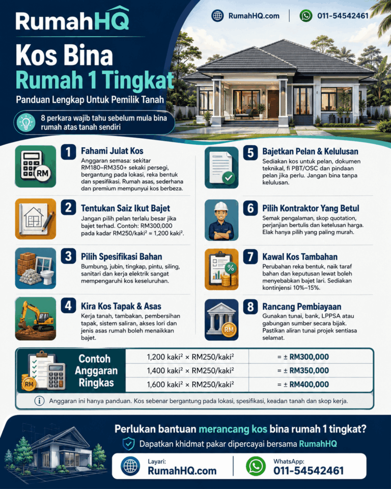 Bank vs LPPSA Untuk Bina Rumah: Jangan Pilih Pembiayaan Sebelum Faham 8 Perbezaan Besar Ini! | RumahHQ 2 ChatGPT Image Jul 4 2026 04 54 06 PM 1