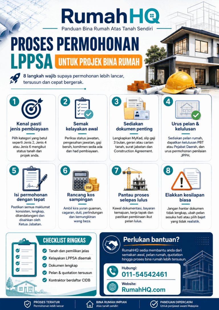 Proses Permohonan LPPSA Untuk Projek Bina Rumah 8 Langkah Wajib Supaya Permohonan Tak Tersangkut Rum